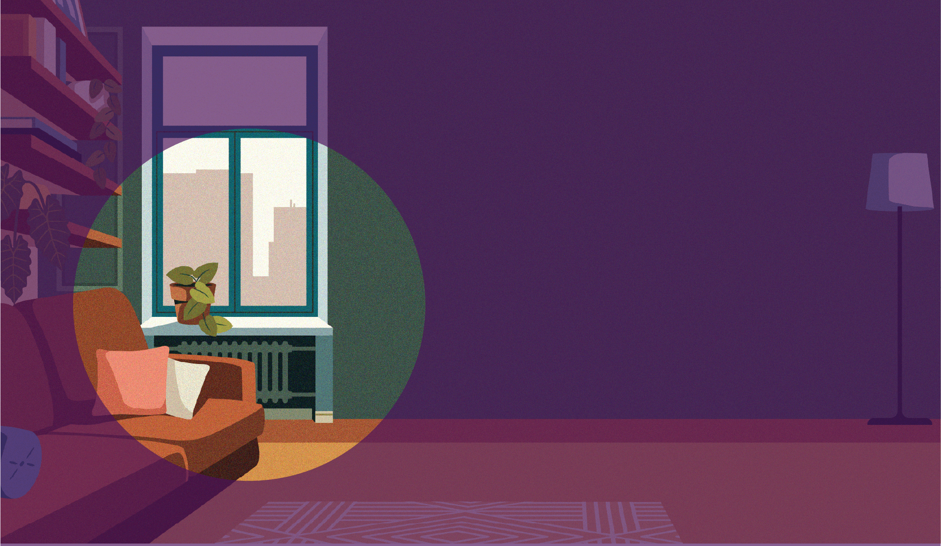 Person relaxing on a couch