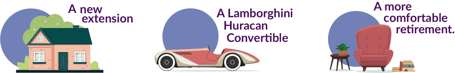 House, car, and chair illustration